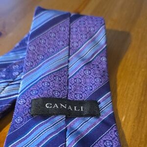 Canali Men's Tie in Purple and Blue